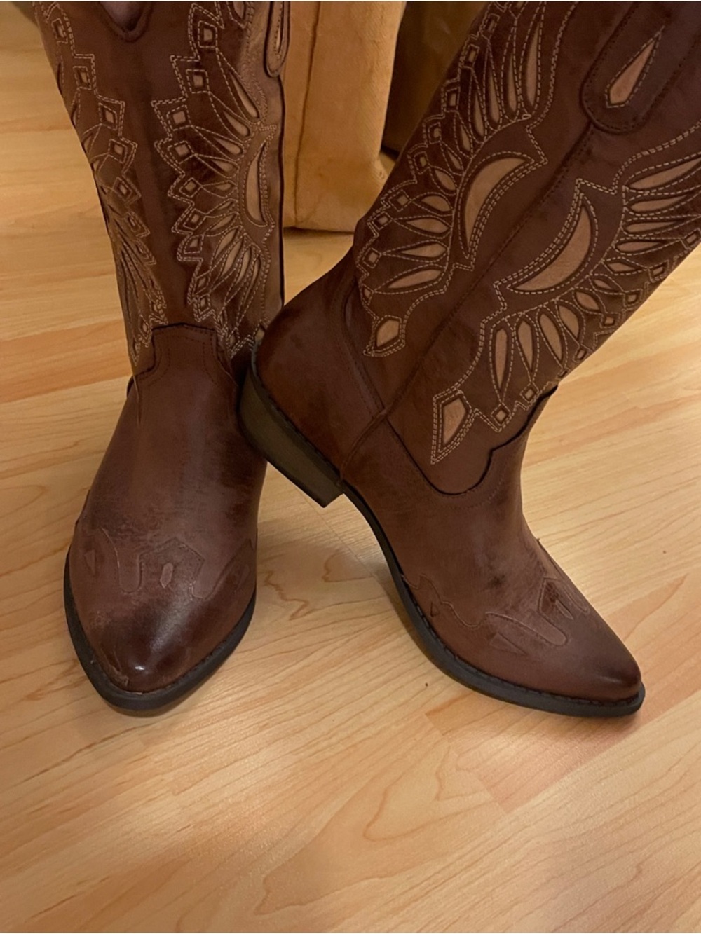 Cowboy boots, women Embroidered Western Knee-High Boots - Classic Riding boots